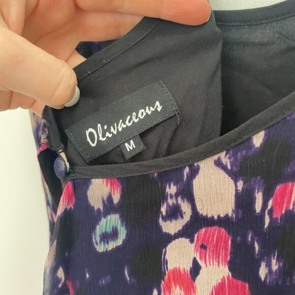 Olivaceous Abstract Print Tank Blouse Size Medium - Picture 7 of 7